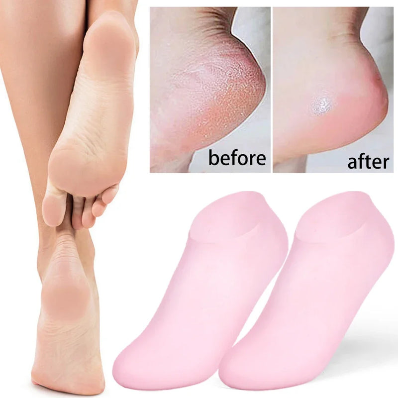 Meia de silicone - pés livres de rachaduras
