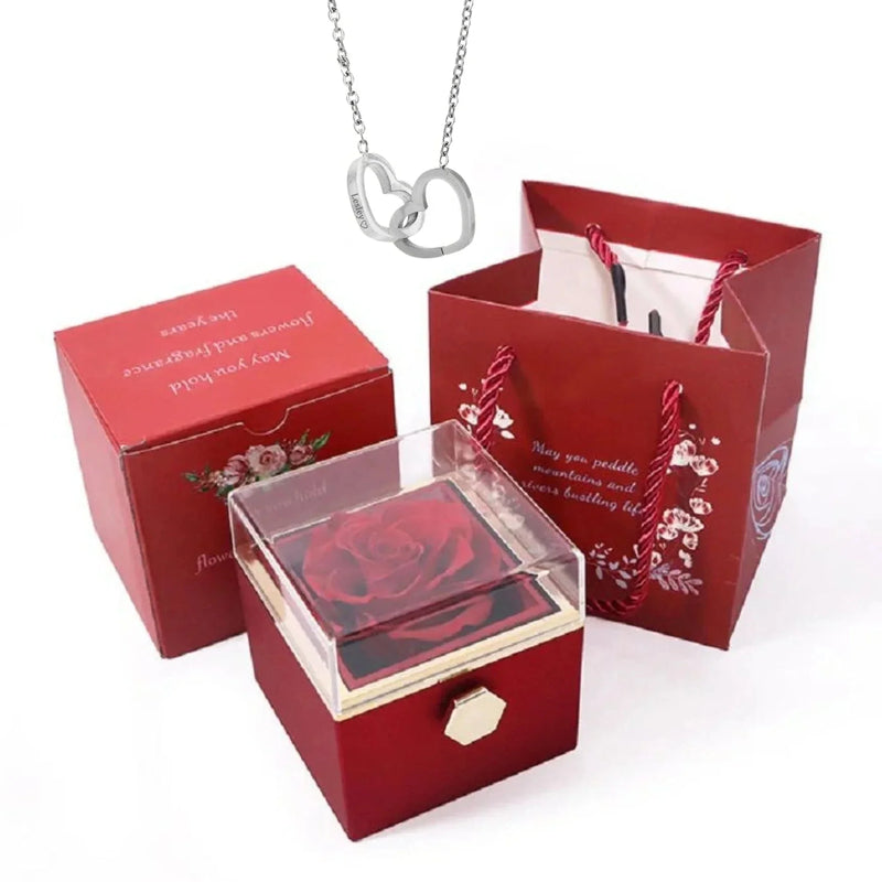 Caixa de rosa PERSYA com colar - Valentine´s Day - Presente sofisticado