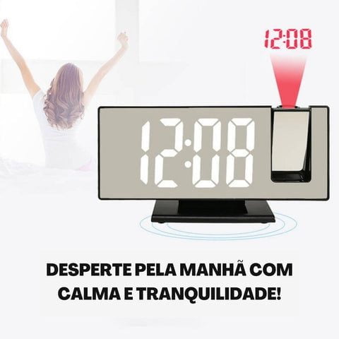 Despertador eletrônico com projeção digital